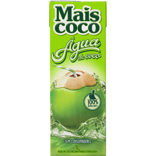 Agua-de-Coco-Reconstituida-Esterilizada-Mais-Coco-Caixa-1l Agua-de-Coco-Reconstituida-Esterilizada-Mais-Coco-Caixa-1l