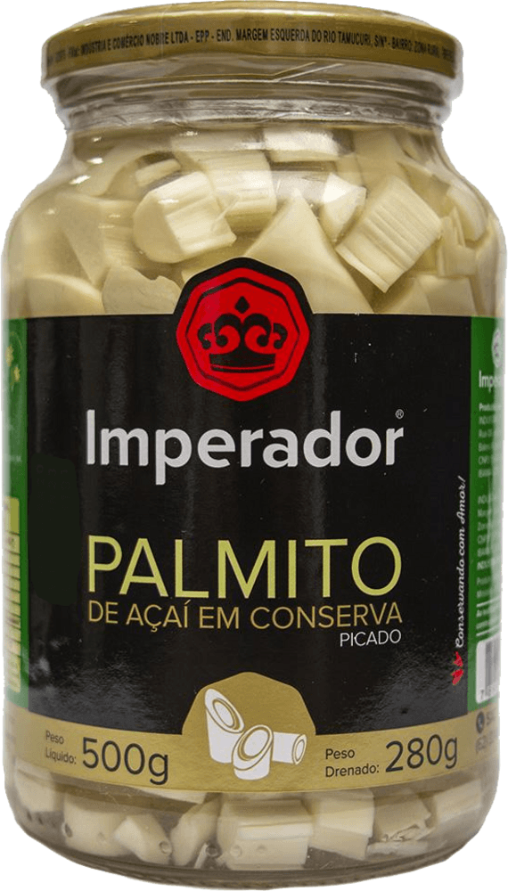 Palmito de Açaí Imperador Picado Vidro com 280g