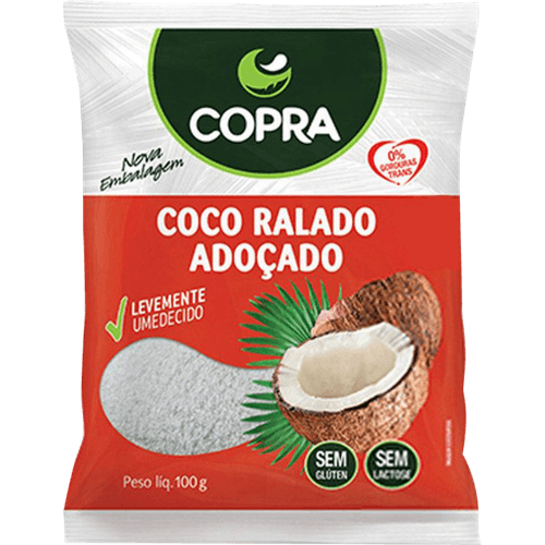 Coco-Ralado-Umido-Adocado-Copra-Pacote-100g Coco-Ralado-Umido-Adocado-Copra-Pacote-100g