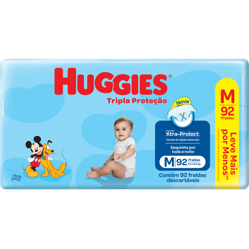 Fralda-Descartavel-Infantil-Xtra-Protect-Disney-Baby-Huggies-Tripla-Protecao-M-55-a-95kg-Pacote-92-Unidades-Leve-Mais-Pague-Menos Fralda-Descartavel-Infantil-Xtra-Protect-Disney-Baby-Huggies-Tripla-Protecao-M-55-a-95kg-Pacote-92-Unidades-Leve-Mais-Pague-Menos