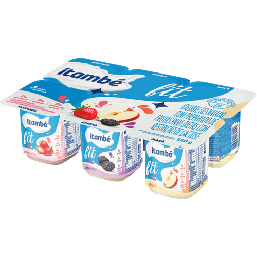 Iogurte-Desnatado-Morango---Ameixa---Maca-Zero-Lactose-Itambe-Fit-Bandeja-540g-6-Unidades Iogurte-Desnatado-Morango---Ameixa---Maca-Zero-Lactose-Itambe-Fit-Bandeja-540g-6-Unidades