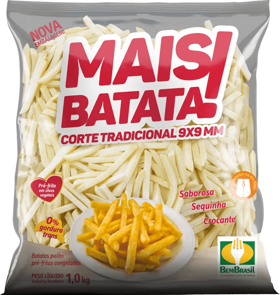 Batata Palito Congelada Mais Batata Bem Brasil 1Kg