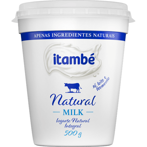 Iogurte-Integral-Natural-Itambe-Milk-Pote-450g Iogurte-Integral-Natural-Itambe-Milk-Pote-450g