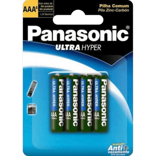 Pilha-Comum-Aaa-Panasonic-Ultra-Hyper-4-Unidades-15v Pilha-Comum-Aaa-Panasonic-Ultra-Hyper-4-Unidades-15v