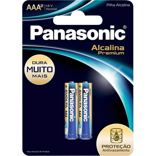 Pilha-Alcalina-Aaa-Panasonic-Premium-2-Unidades-15v Pilha-Alcalina-Aaa-Panasonic-Premium-2-Unidades-15v