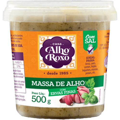 Massa-de-Alho-Casa-Alho-Roxo-com-Ervas-Finas-500g Massa-de-Alho-Casa-Alho-Roxo-com-Ervas-Finas-500g