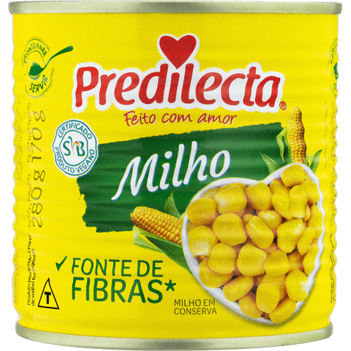 Milho-Verde-em-Conserva-sem-Adicao-de-Sal-Predilecta-Lata-Peso-Liquido-280g-Peso-Drenado-170g Milho-Verde-em-Conserva-sem-Adicao-de-Sal-Predilecta-Lata-Peso-Liquido-280g-Peso-Drenado-170g
