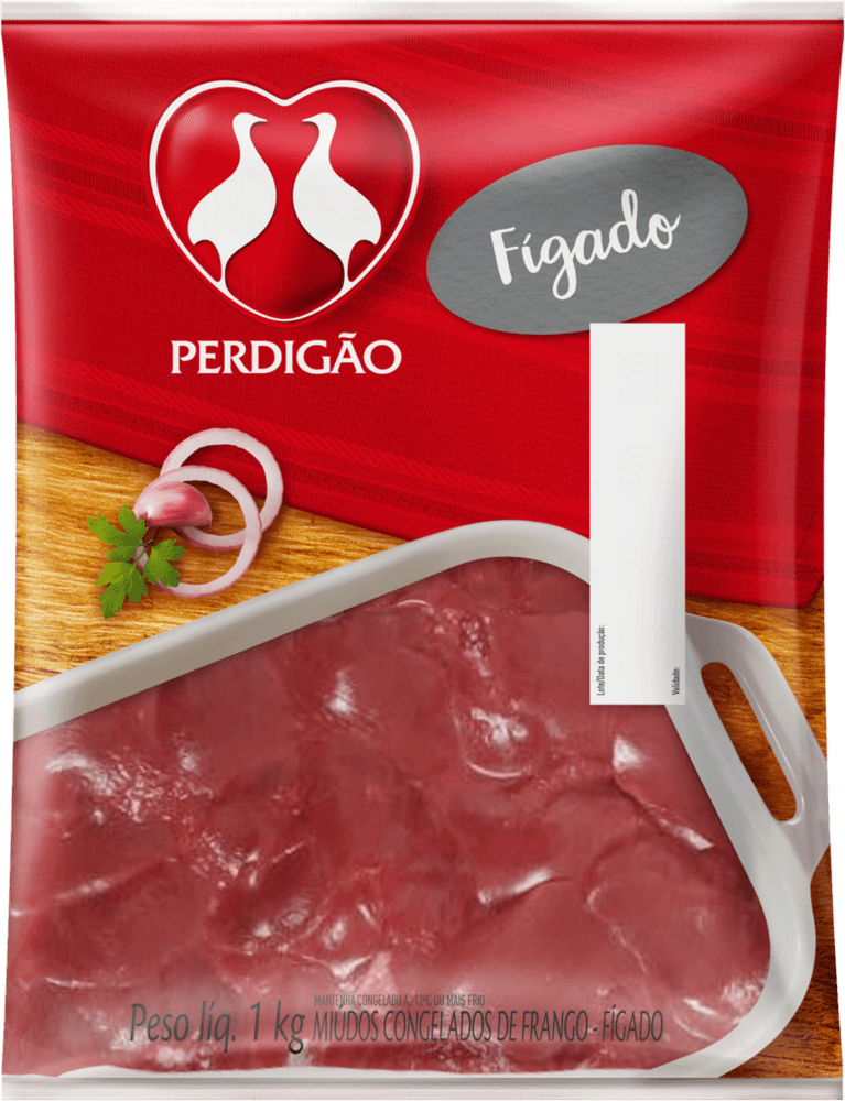 Miúdo Fígado de Frango Congelado Perdigão 1kg