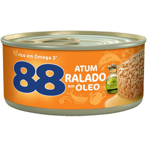 Atum-Ralado-em-Oleo-Comestivel-88-Lata-Peso-Liquido-140g-Peso-Drenado-105g Atum-Ralado-em-Oleo-Comestivel-88-Lata-Peso-Liquido-140g-Peso-Drenado-105g