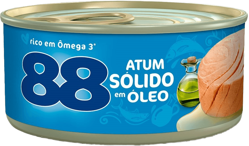 Atum Sólido em Óleo Comestível 88 Lata Peso Líquido 140g Peso Drenado 98g