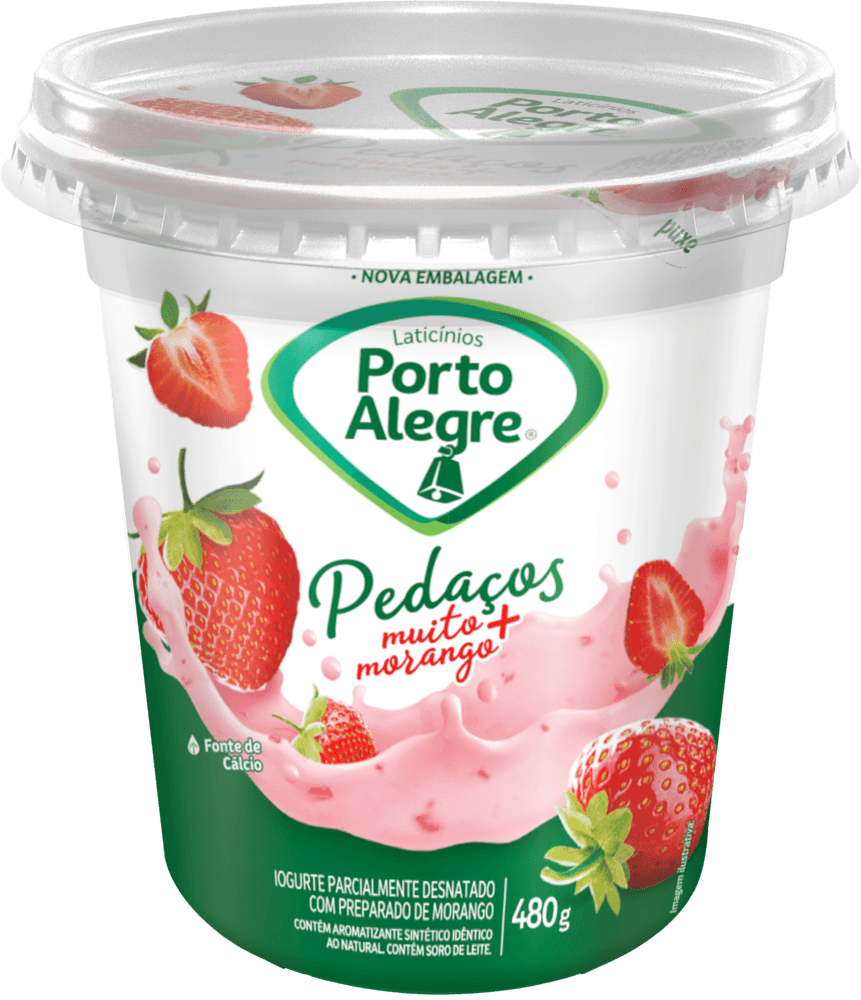 Iogurte de Morango Porto Alegre Pote 480g