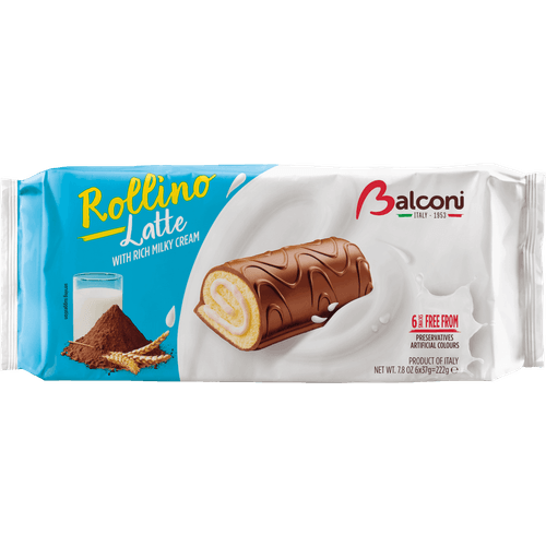 Mini-Bolo-Italiano-Rollino-Latte-222g-Balconi Mini-Bolo-Italiano-Rollino-Latte-222g-Balconi