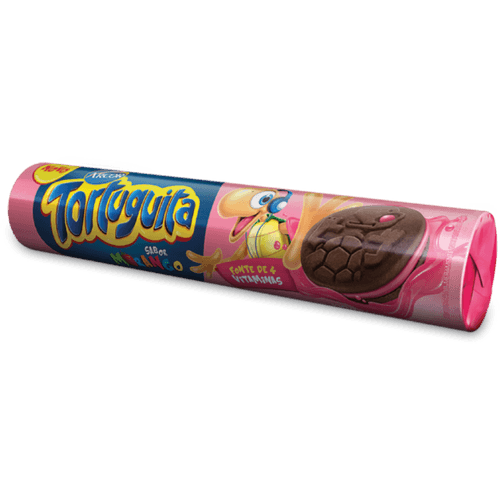Biscoito-Recheio-Morango-Tortuguita-Pacote-130g Biscoito-Recheio-Morango-Tortuguita-Pacote-130g