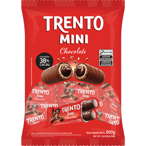 CHOC-PECCIN-TRENTO-MINI-800G-PC-CHOC-38-CACAU CHOC-PECCIN-TRENTO-MINI-800G-PC-CHOC-38-CACAU