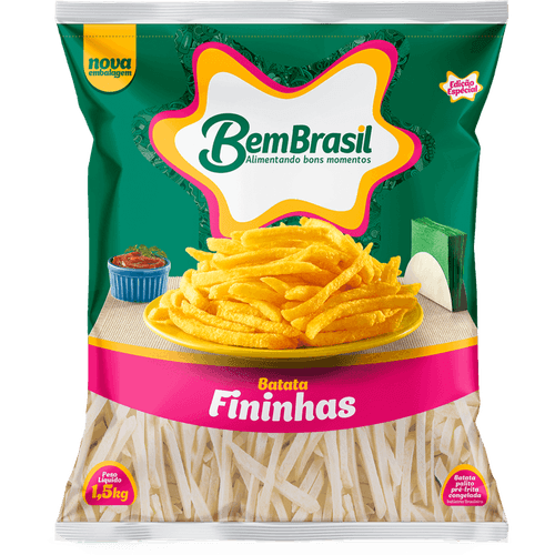 Batata-Pre-Frita-Palito-Fininha-Congelada-Bem-Brasil-Pacote-15kg-Edicao-Especial Batata-Pre-Frita-Palito-Fininha-Congelada-Bem-Brasil-Pacote-15kg-Edicao-Especial