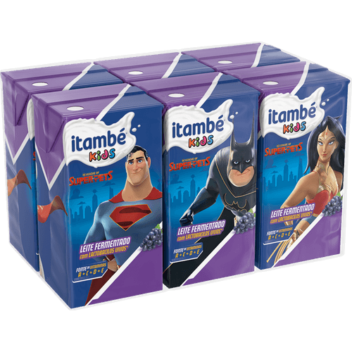 Leite-Fermentado-Desnatado-com-Preparado-de-Uva-Justice-League-Itambe-Kids-Caixa-6-Unidades-de-80g-Cada Leite-Fermentado-Desnatado-com-Preparado-de-Uva-Justice-League-Itambe-Kids-Caixa-6-Unidades-de-80g-Cada