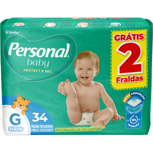 Fralda-Personal-Baby-Protect-e-Sec-G-Leve-34-Pague-32-unidades Fralda-Personal-Baby-Protect-e-Sec-G-Leve-34-Pague-32-unidades