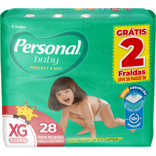 Fralda-Personal-Baby-Protect-e-Sec-XG-Leve-28-Pague-26-unidades Fralda-Personal-Baby-Protect-e-Sec-XG-Leve-28-Pague-26-unidades
