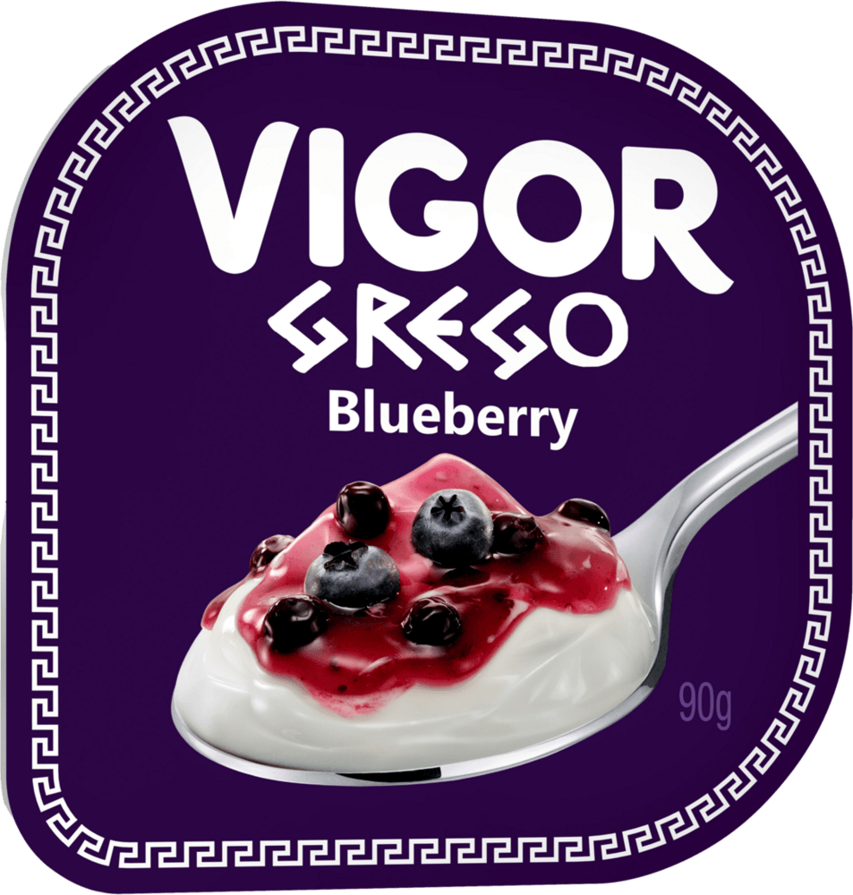Iogurte Grego Vigor Blueberry Unidade com 90g