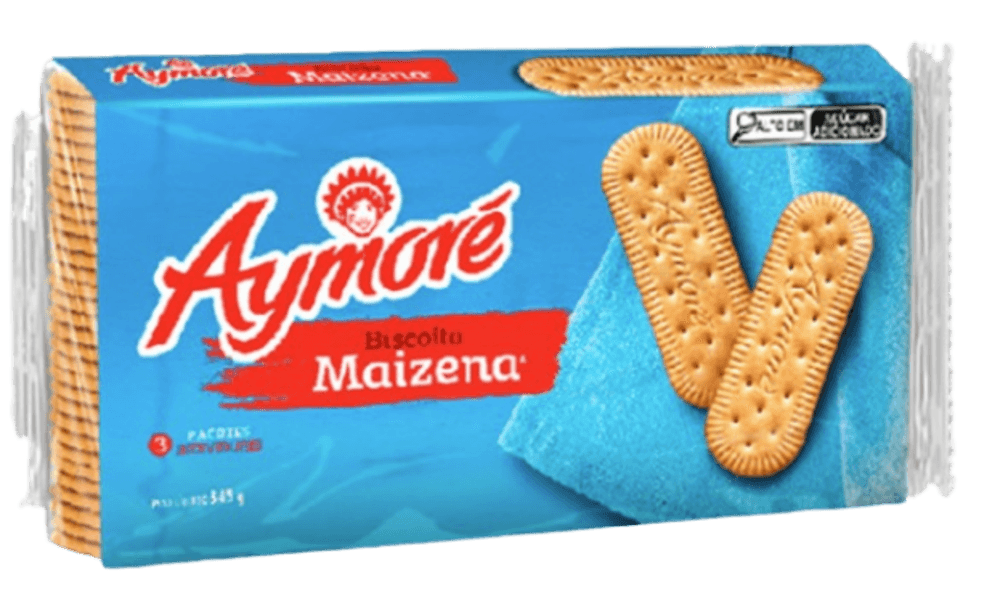Biscoito Maizena Aymoré Pacote 345g 3 Unidades 115g Cada