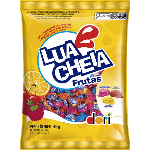 Bala-Recheada-Dori-Lua-Cheia-Frutas-400g Bala-Recheada-Dori-Lua-Cheia-Frutas-400g