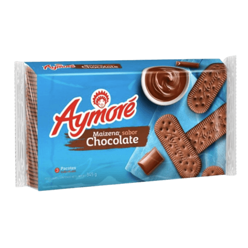 Biscoito-Maizena-Chocolate-Aymore-Pacote-345g-3-Unidades-de-115g-Cada Biscoito-Maizena-Chocolate-Aymore-Pacote-345g-3-Unidades-de-115g-Cada