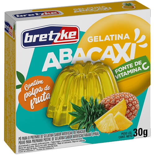 Gelatina-Po-Abacaxi-Bretzke-Caixa-30g Gelatina-Po-Abacaxi-Bretzke-Caixa-30g
