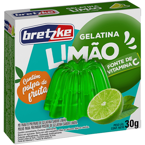 Gelatina-Po-Limao-Bretzke-Caixa-30g Gelatina-Po-Limao-Bretzke-Caixa-30g