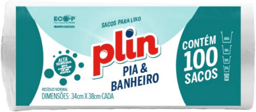 Sacos Plásticos de Lixo com Capacidade de 100 Unidades.