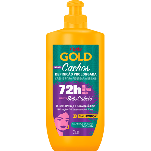 Creme-para-Pentear-Niely-Gold-Cachos-Definicao-Prolongada-Frasco-250ml Creme-para-Pentear-Niely-Gold-Cachos-Definicao-Prolongada-Frasco-250ml