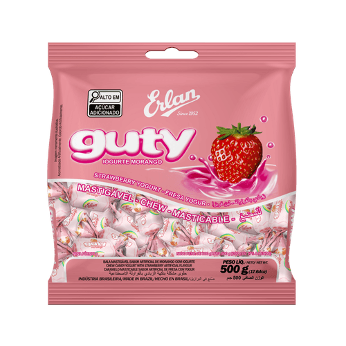 Bala-Erlan-Gutty-Morango-500g Bala-Erlan-Gutty-Morango-500g