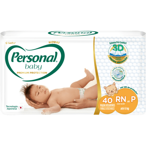 Fralda-Personal-Baby-Premium-Protection-P-40-unidades Fralda-Personal-Baby-Premium-Protection-P-40-unidades