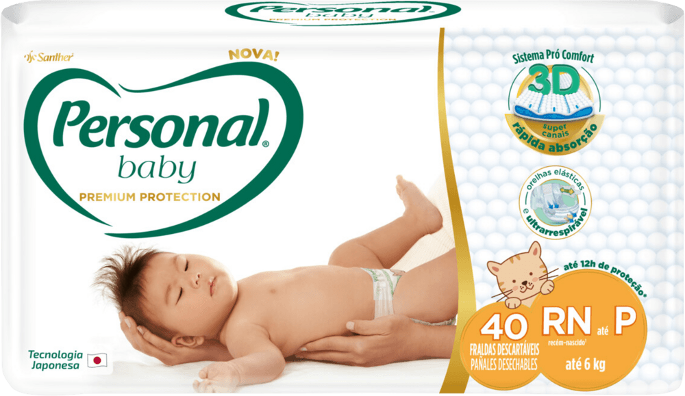 Fralda Personal Baby Premium Protection P 40 unidades