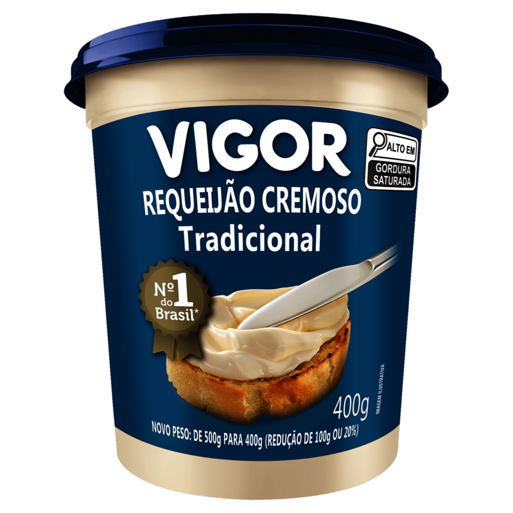 Requeijão Cremoso Tradicional Vigor Pote 400g