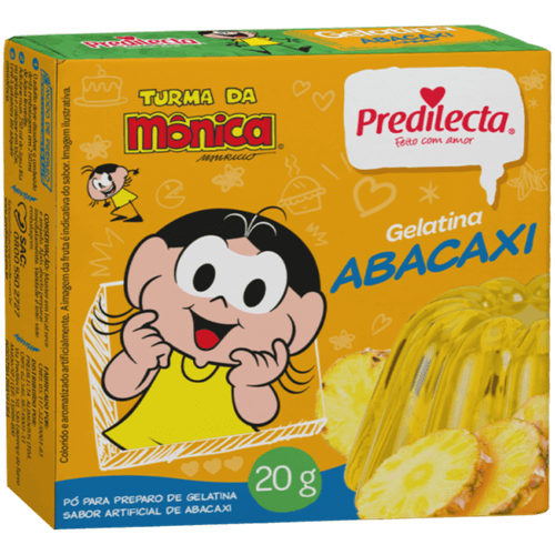 Preparo-de-Gelatina-em-Po-Abacaxi-Turma-da-Monica-Predilecta-Caixa-20g Preparo-de-Gelatina-em-Po-Abacaxi-Turma-da-Monica-Predilecta-Caixa-20g