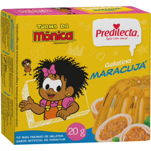 Preparo-de-Gelatina-em-Po-Maracuja-Turma-da-Monica-Predilecta-Caixa-20g Preparo-de-Gelatina-em-Po-Maracuja-Turma-da-Monica-Predilecta-Caixa-20g