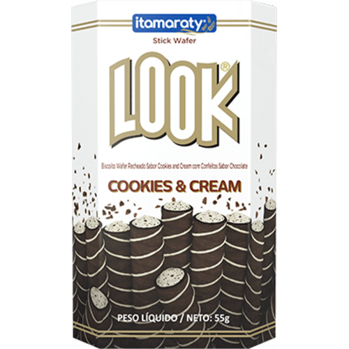 Biscoito-Look-Wafer-Cookies---Cream-55g Biscoito-Look-Wafer-Cookies---Cream-55g
