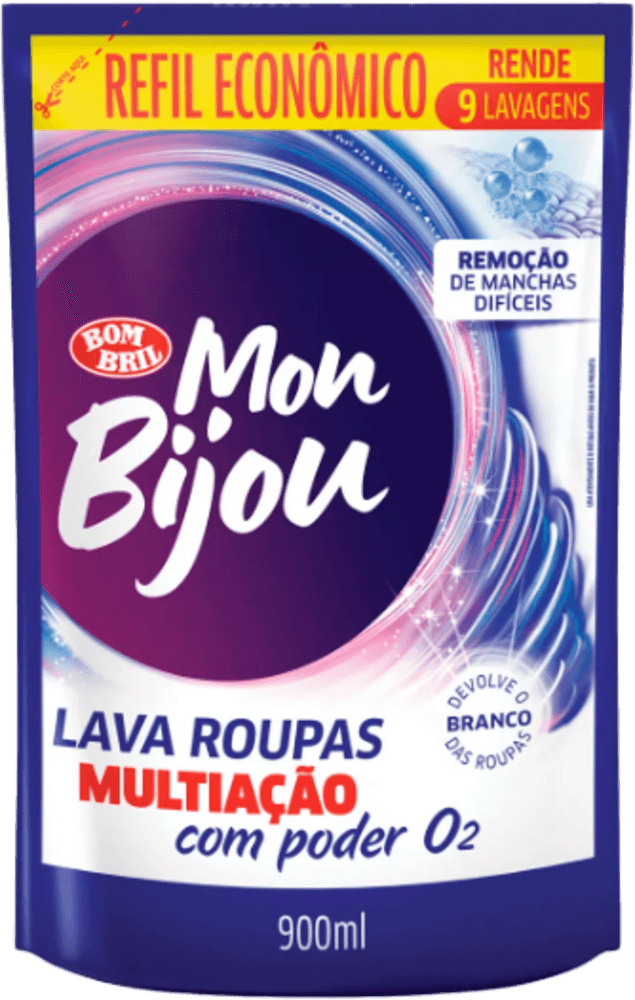 Lava Roupas Mon Bijou Refil Econômico 900ml