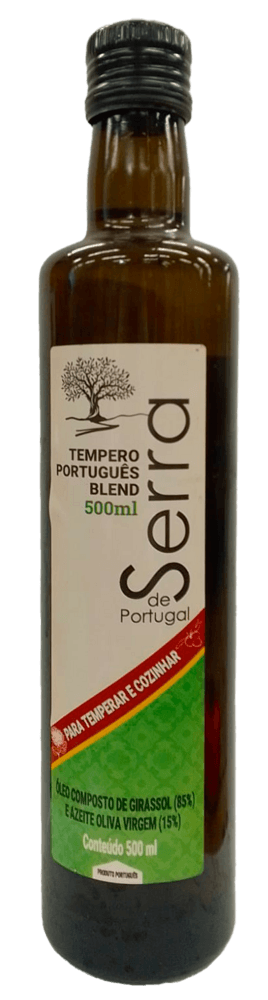 OLEO COMPOSTO DE GIRASSOL 85% E AZEITA DE OLIVA VIRGEM 15% PORTUGES SERRA DE PORTUGAL VIDRO 500ML