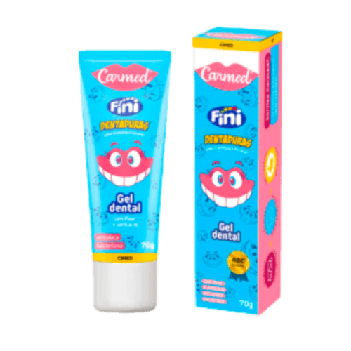 Gel-Dental-Carmed-Framboesa-e-Morango-Com-Fluor-70g Gel-Dental-Carmed-Framboesa-e-Morango-Com-Fluor-70g