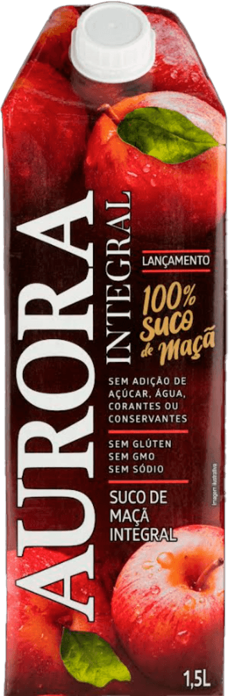 SUCO MAÇA INTEGRAL AURORA 1,5L