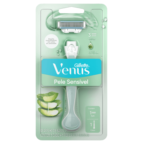 Aparelho-de-Depilar-Gillette-Venus-3-Pele-Sensivel-–-1-unidade. Aparelho-de-Depilar-Gillette-Venus-3-Pele-Sensivel-–-1-unidade.