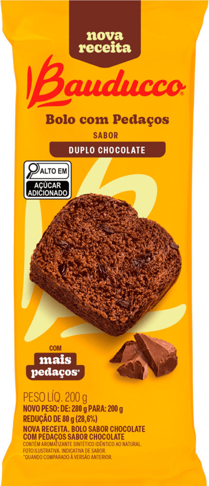 BOLO BAUDUCCO PACOTE CHOCOLATE 200G