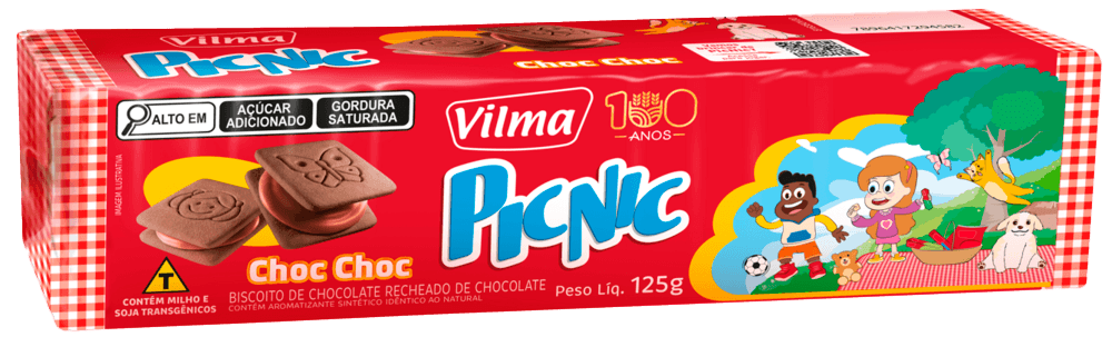 BISC RECH PICNIC VILMA 125G-PC BAUN C/ CHOC