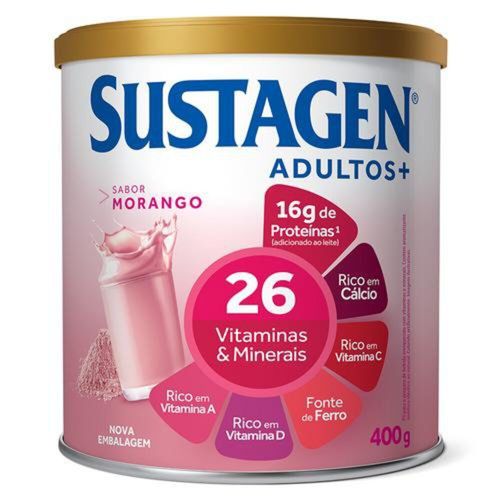 Complemento-Alimentar-Sustagen-Adultos--Sabor-Morango---Lata-400g Complemento-Alimentar-Sustagen-Adultos--Sabor-Morango---Lata-400g