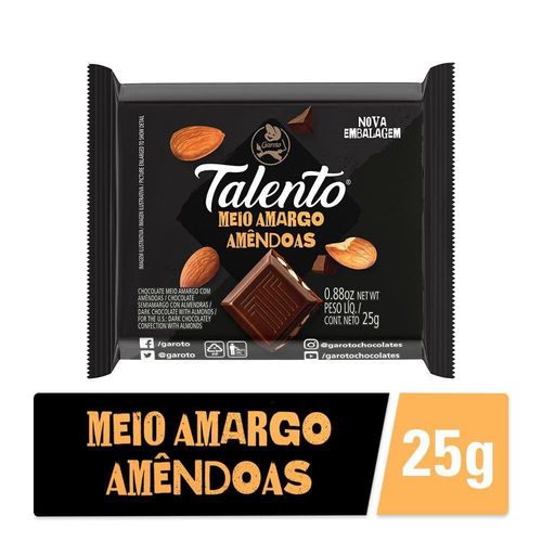 Chocolate-GAROTO-TALENTO-Meio-Amargo-com-Amendoas-25g Chocolate-GAROTO-TALENTO-Meio-Amargo-com-Amendoas-25g