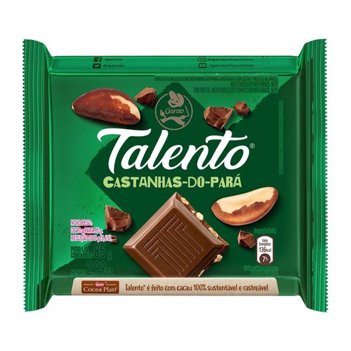 Chocolate-GAROTO-TALENTO-ao-Leite-com-Castanha-do-Para-85g Chocolate-GAROTO-TALENTO-ao-Leite-com-Castanha-do-Para-85g