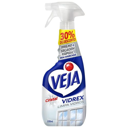 Limpa-Vidros-Spray-Veja-Vidrex-Cristal-500ml-Oferta Limpa-Vidros-Spray-Veja-Vidrex-Cristal-500ml-Oferta