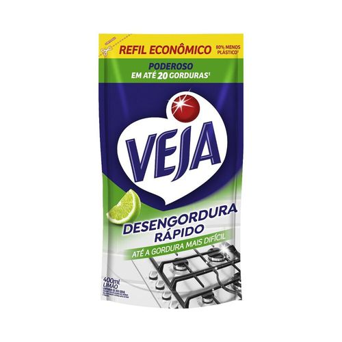 Veja-Desengordura-Rapido-Limpador-Limao-400ml-Refil-Economico Veja-Desengordura-Rapido-Limpador-Limao-400ml-Refil-Economico