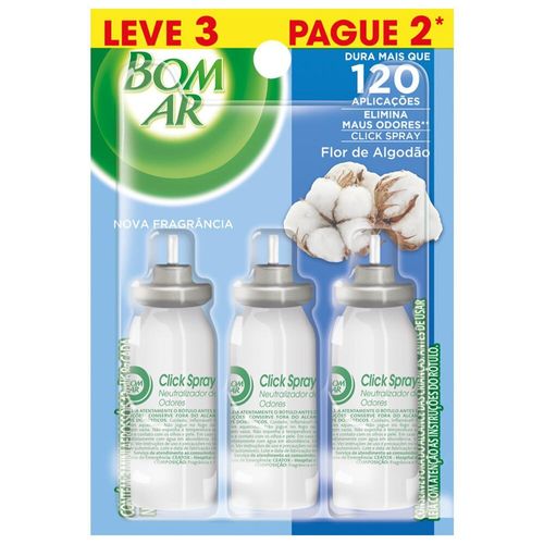 Aromatizador-Bom-Ar-Click-Spray-Refil-Leve-3-Pague-2-Flor-de-Algodao Aromatizador-Bom-Ar-Click-Spray-Refil-Leve-3-Pague-2-Flor-de-Algodao